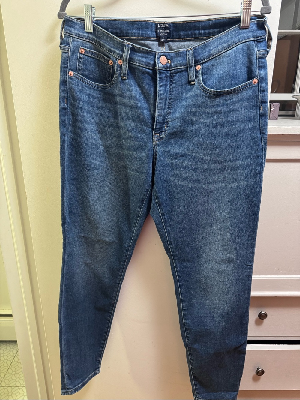 J. Crew Women's Skinny Jeans in Medium Wash Blue